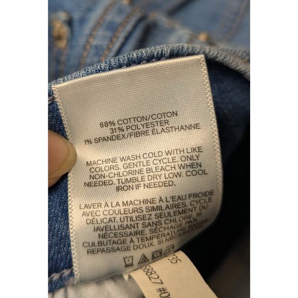 Express Bell Flare High Rise Jeans WOMENS 4R Stretch Denim 32 Inseam Bohemian - Picture 8 of 8